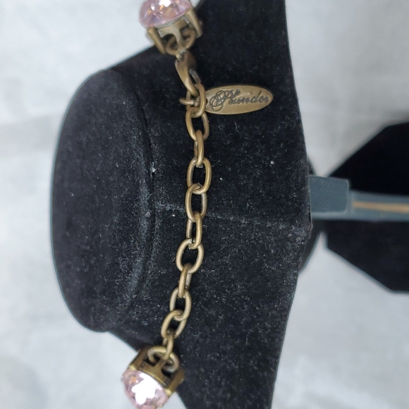 Vintage Sherry Renae Shiny Plunder 24 large pink rhinestones necklace & bracelet - Picture 10 of 15